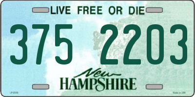 NH license plate 3752203