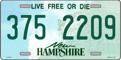 NH license plate 3752209