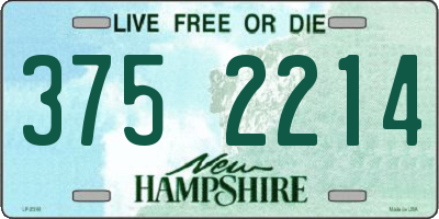 NH license plate 3752214