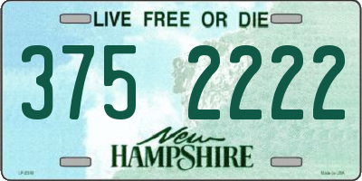 NH license plate 3752222