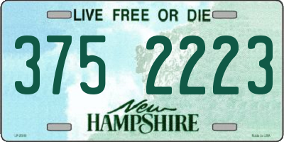 NH license plate 3752223