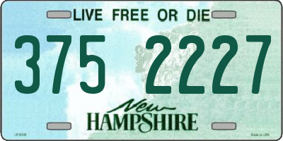 NH license plate 3752227