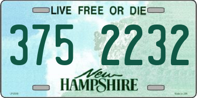 NH license plate 3752232