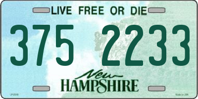 NH license plate 3752233