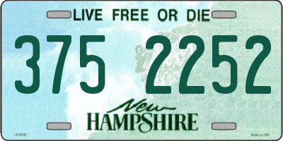 NH license plate 3752252