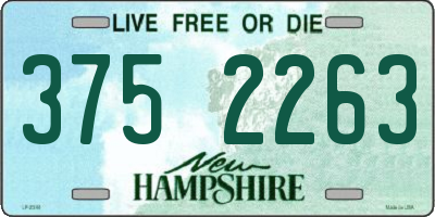 NH license plate 3752263