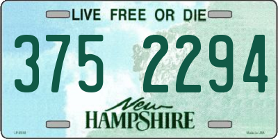 NH license plate 3752294