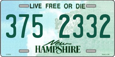 NH license plate 3752332