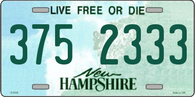 NH license plate 3752333