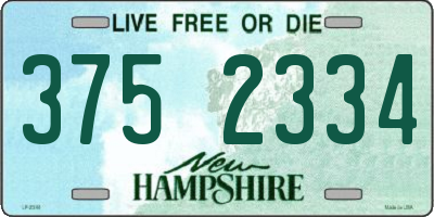 NH license plate 3752334