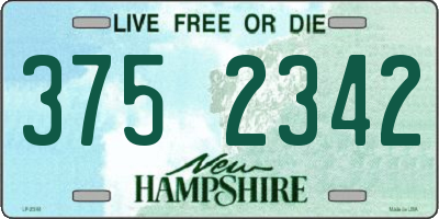 NH license plate 3752342