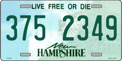 NH license plate 3752349