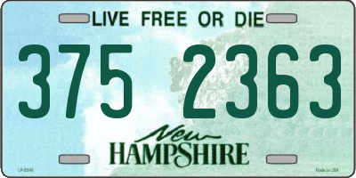 NH license plate 3752363