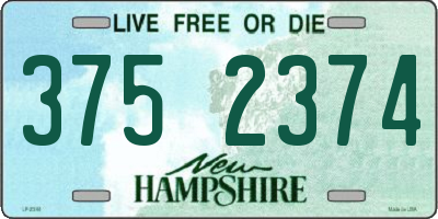 NH license plate 3752374