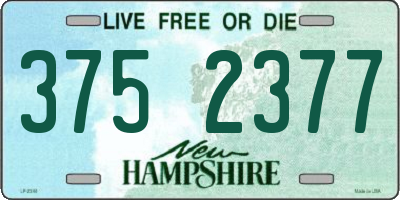 NH license plate 3752377