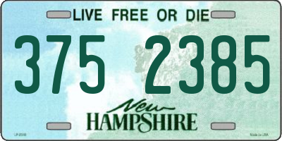 NH license plate 3752385