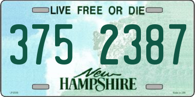 NH license plate 3752387