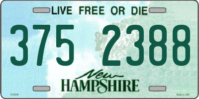 NH license plate 3752388