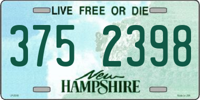 NH license plate 3752398