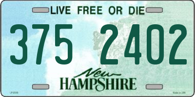 NH license plate 3752402