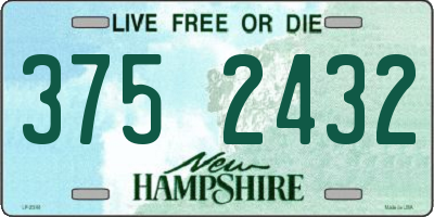 NH license plate 3752432