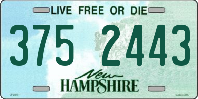 NH license plate 3752443