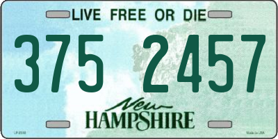 NH license plate 3752457