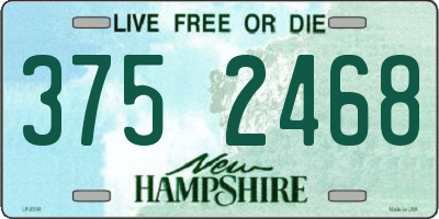 NH license plate 3752468