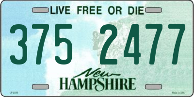 NH license plate 3752477