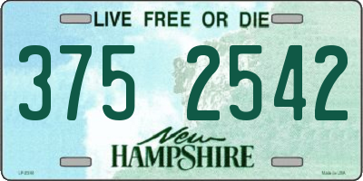 NH license plate 3752542