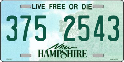 NH license plate 3752543