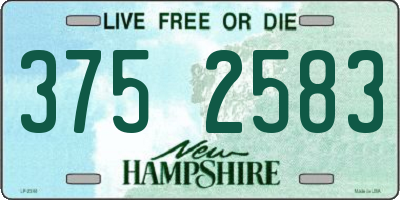 NH license plate 3752583