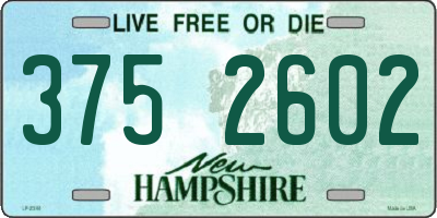 NH license plate 3752602