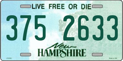 NH license plate 3752633