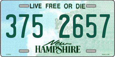 NH license plate 3752657