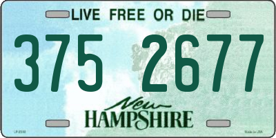 NH license plate 3752677