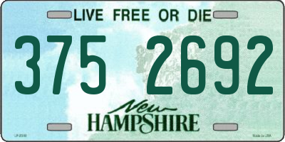 NH license plate 3752692