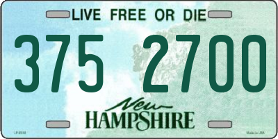 NH license plate 3752700