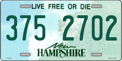 NH license plate 3752702