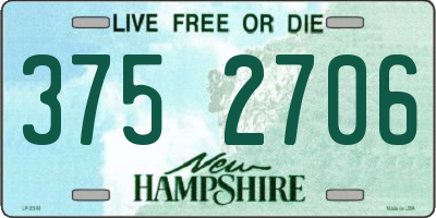 NH license plate 3752706