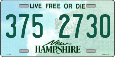 NH license plate 3752730