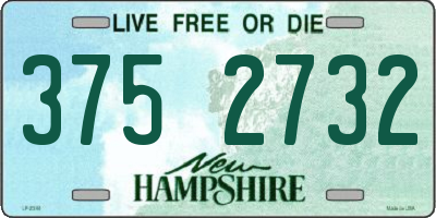 NH license plate 3752732