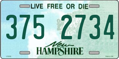 NH license plate 3752734