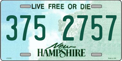 NH license plate 3752757