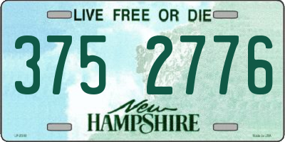 NH license plate 3752776