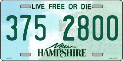 NH license plate 3752800