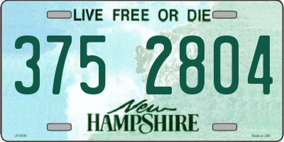 NH license plate 3752804