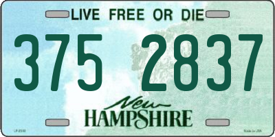 NH license plate 3752837