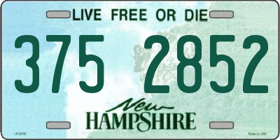 NH license plate 3752852