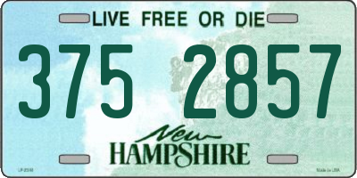 NH license plate 3752857